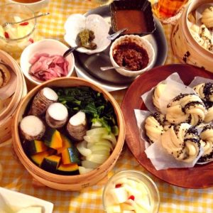 2014年1月のascafe〜地粉の花巻と蒸し野菜〜
